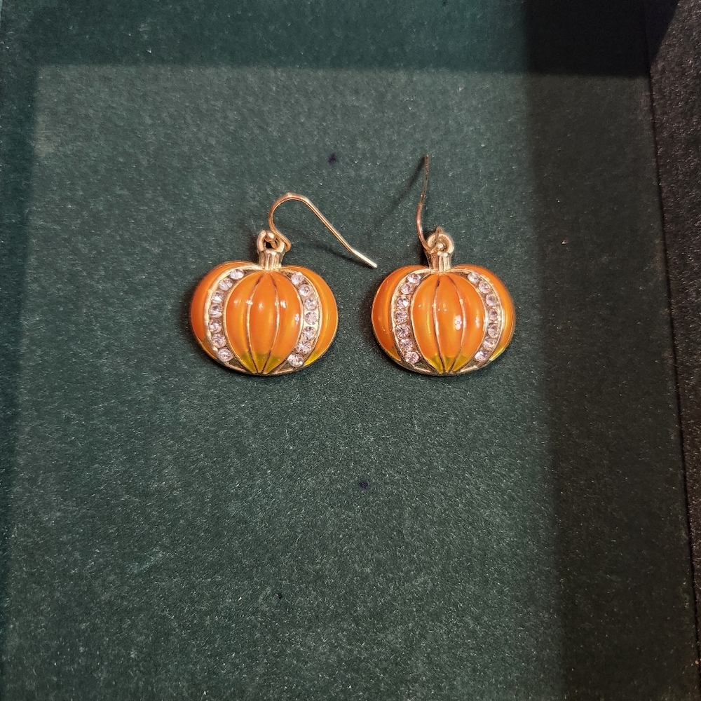 Orange Pumpkin Earrings
